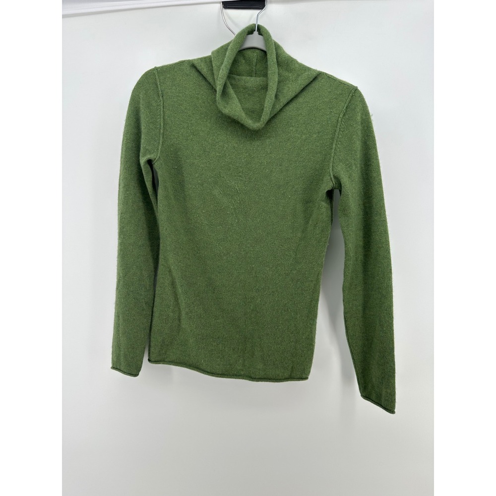 Old Navy Womens 100% Cashmere Cowl Neck Sweater Sage Green XS 0338